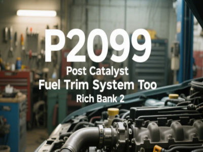 P2099 Post Catalyst Fuel Trim System Too Rich Bank 2
