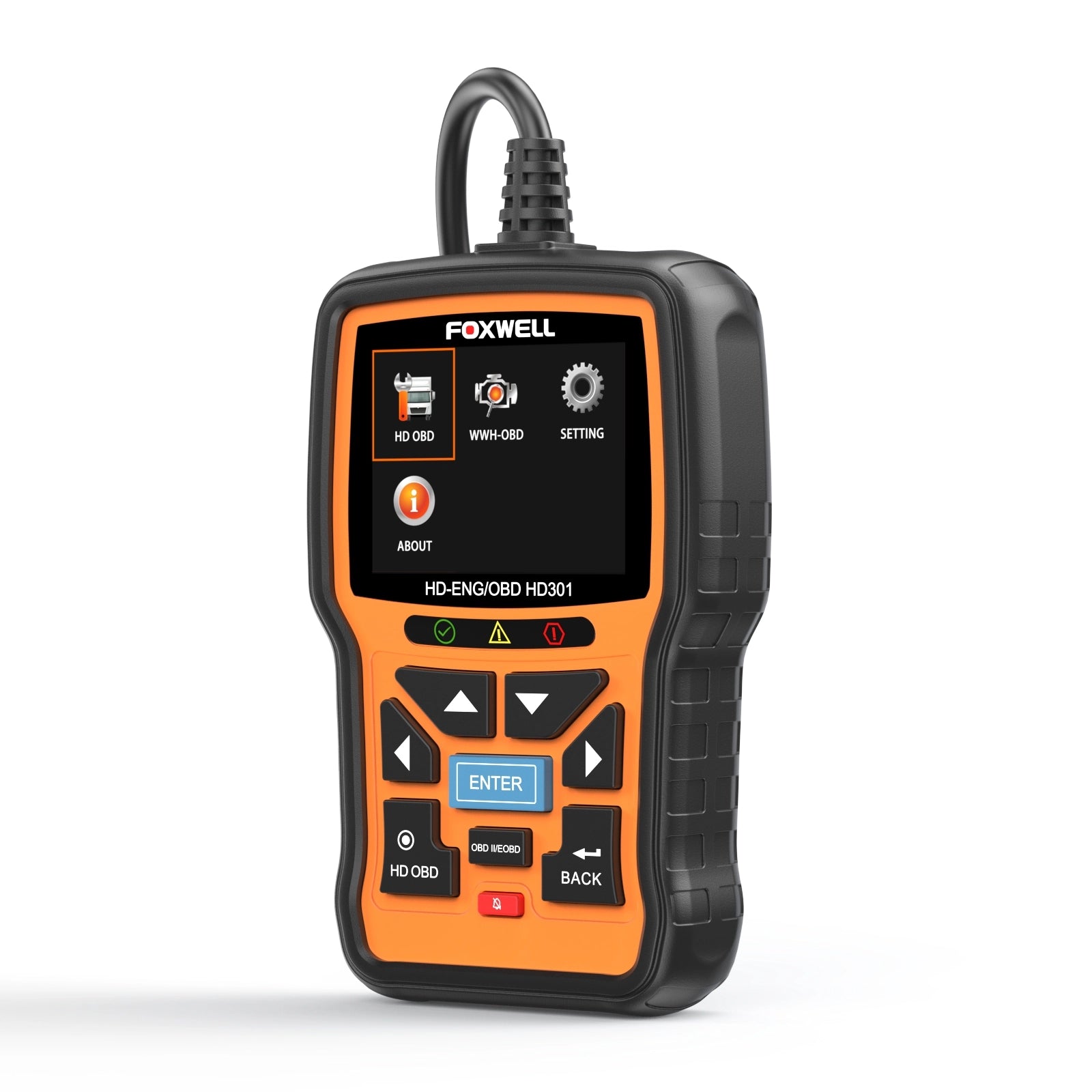 Foxwell HD301 Heavy Duty Truck Scanner with Full System Diagnostics,Built-in DTC, Live Data and HD OBD Functions