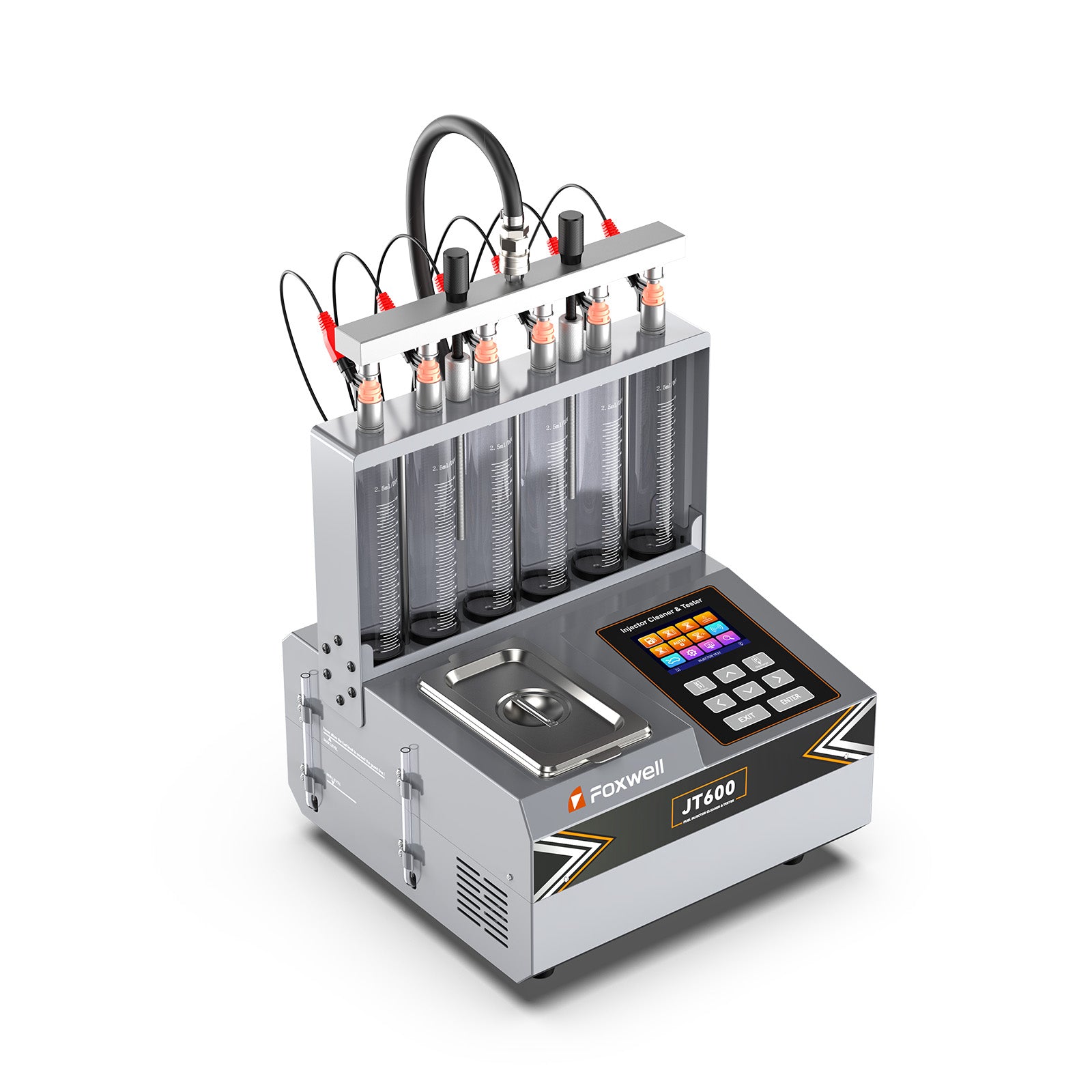 Foxwell JT600 6 Cylinder GDI, EFI, FSI Fuel Injection Systems Piezo Ultrasonic Fuel Injector Cleaner Test Cleaner Kit