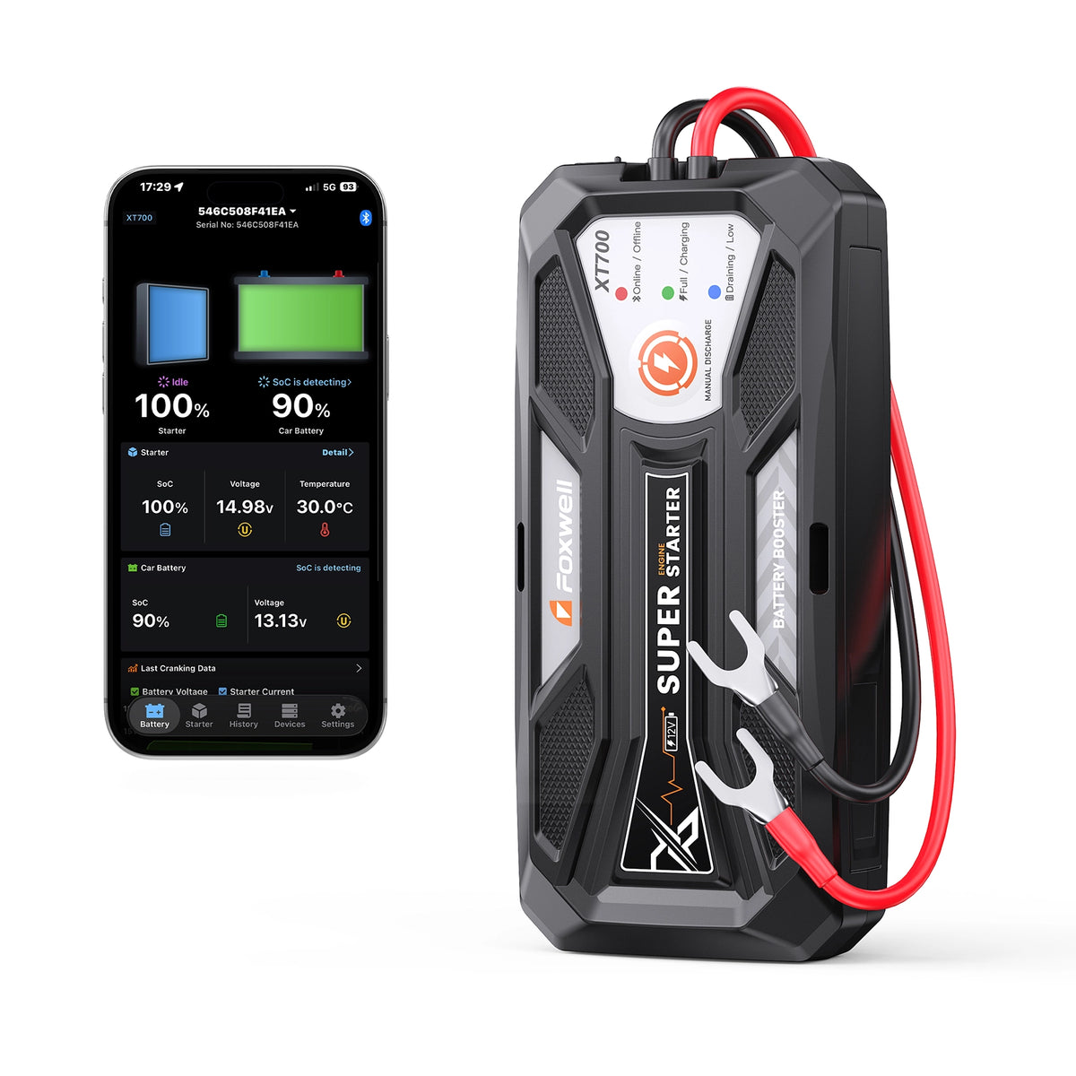 XT700: Real-Time Battery Status & Voltage Monitoring