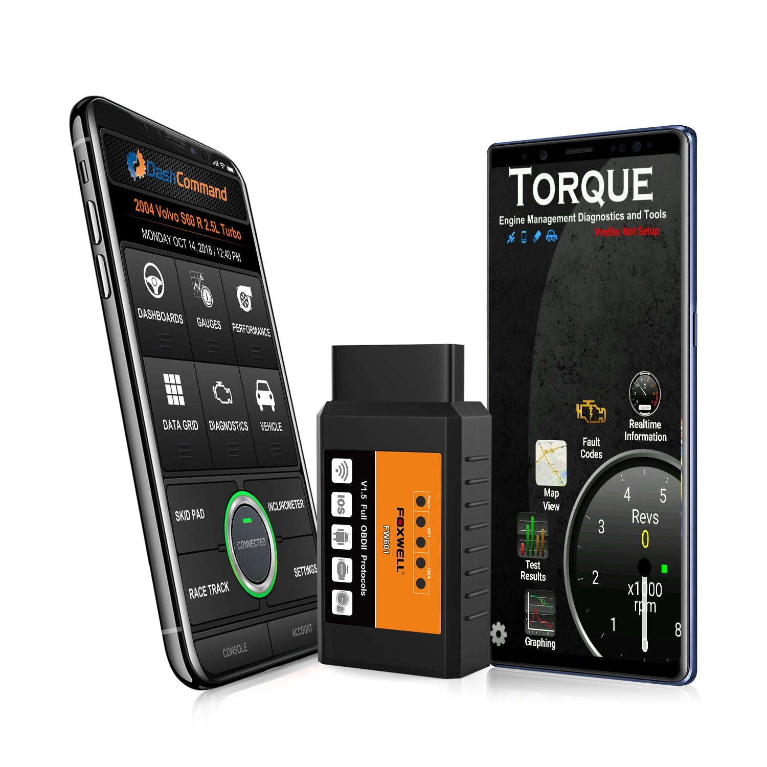 Foxwell FW601 Universal OBD2 WIFI ELM327 V 1.5 Scanner for IOS Android Auto Fault Code Reader