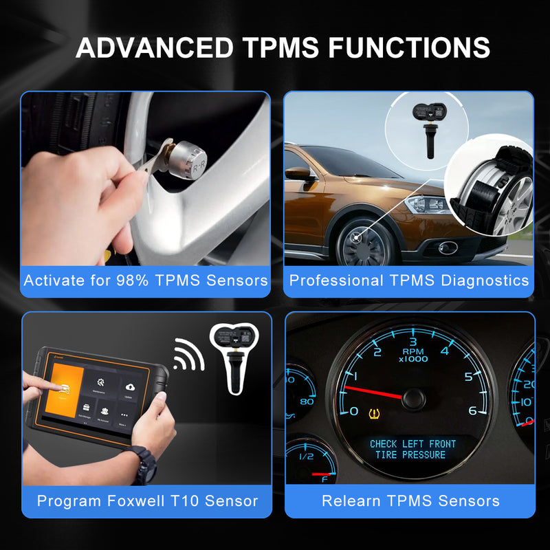 Foxwell NT809TS Supports Advanced TPMS Functions
