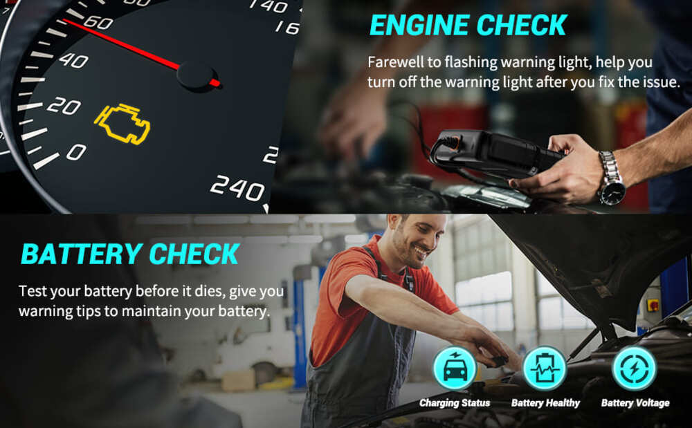 Check Engine and Battery | Foxwell