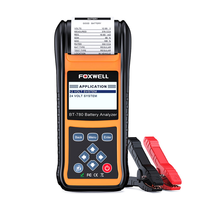 Foxwell BT780 Battery Analyzer Supports Start-Stop System Test With Built-in Thermal Printer