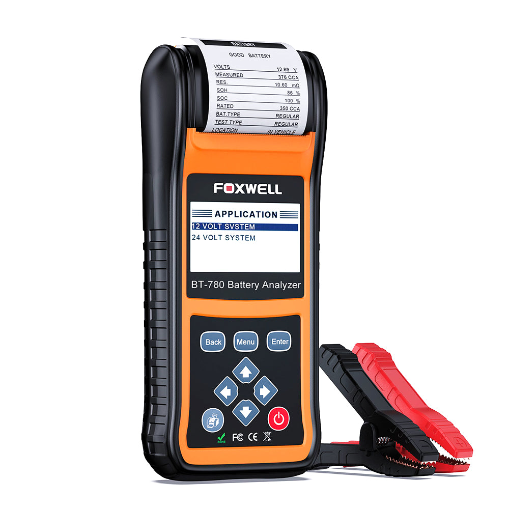 Foxwell BT780 Battery Analyzer Supports Start-Stop System Test With Built-in Thermal Printer