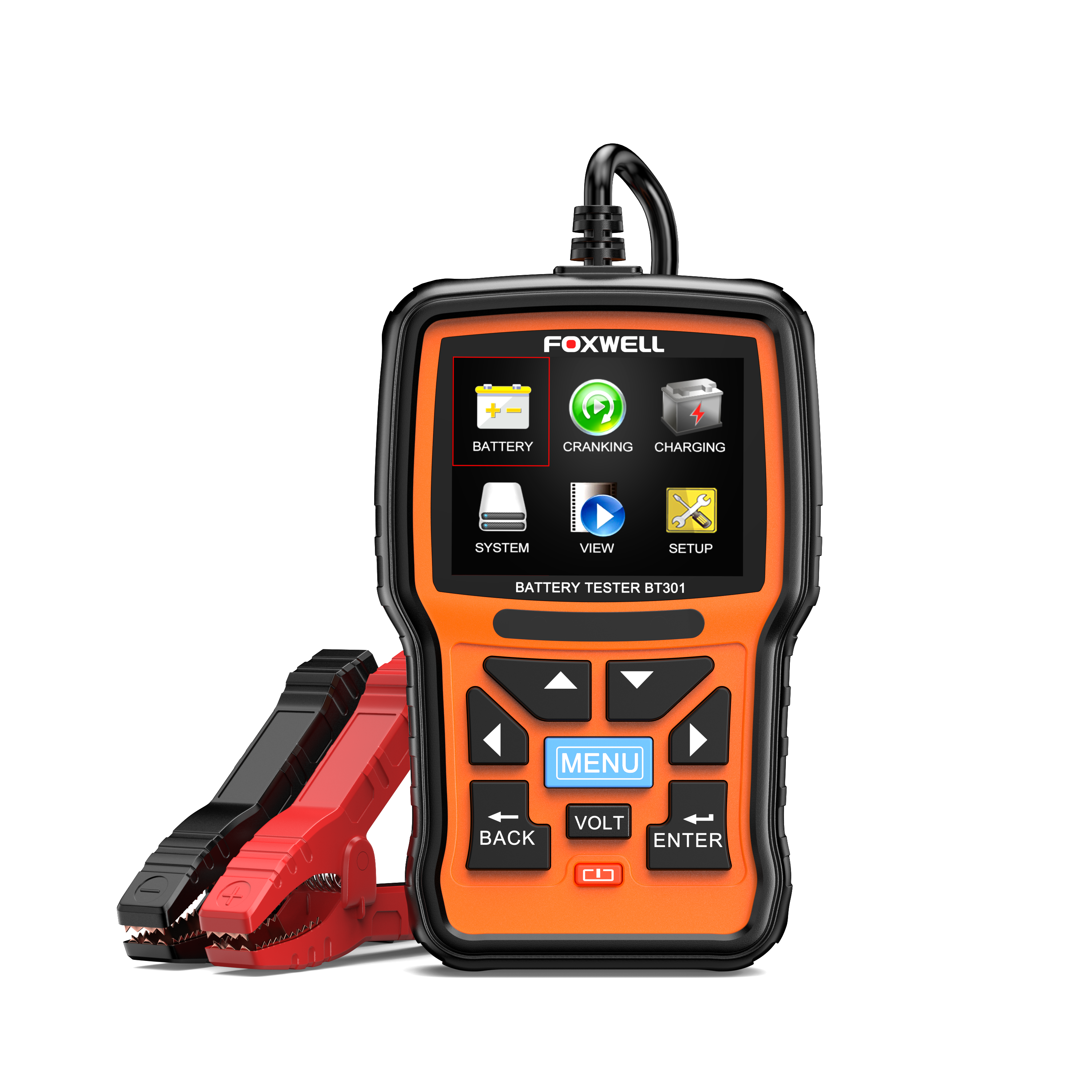 Foxwell BT301 12V Car Battery Tester, Automotive Battery Analyzer Load Tester, Professional 100-2000CCA Digital Cranking Charging Alternator Checker