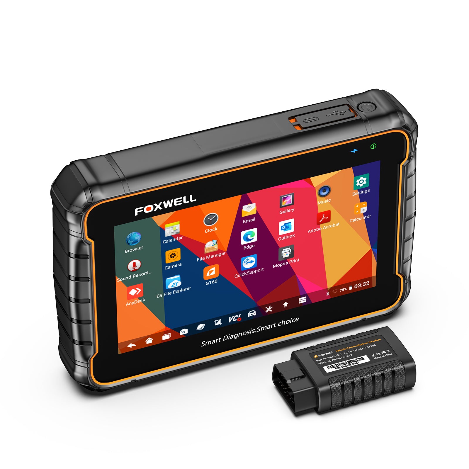 Foxwell GT60 Android Tablet Scanner OBD2 Table Diagnostic Tool with 20+ Special Functions Injector Coding (GT80 Updated) - Foxwell Diag