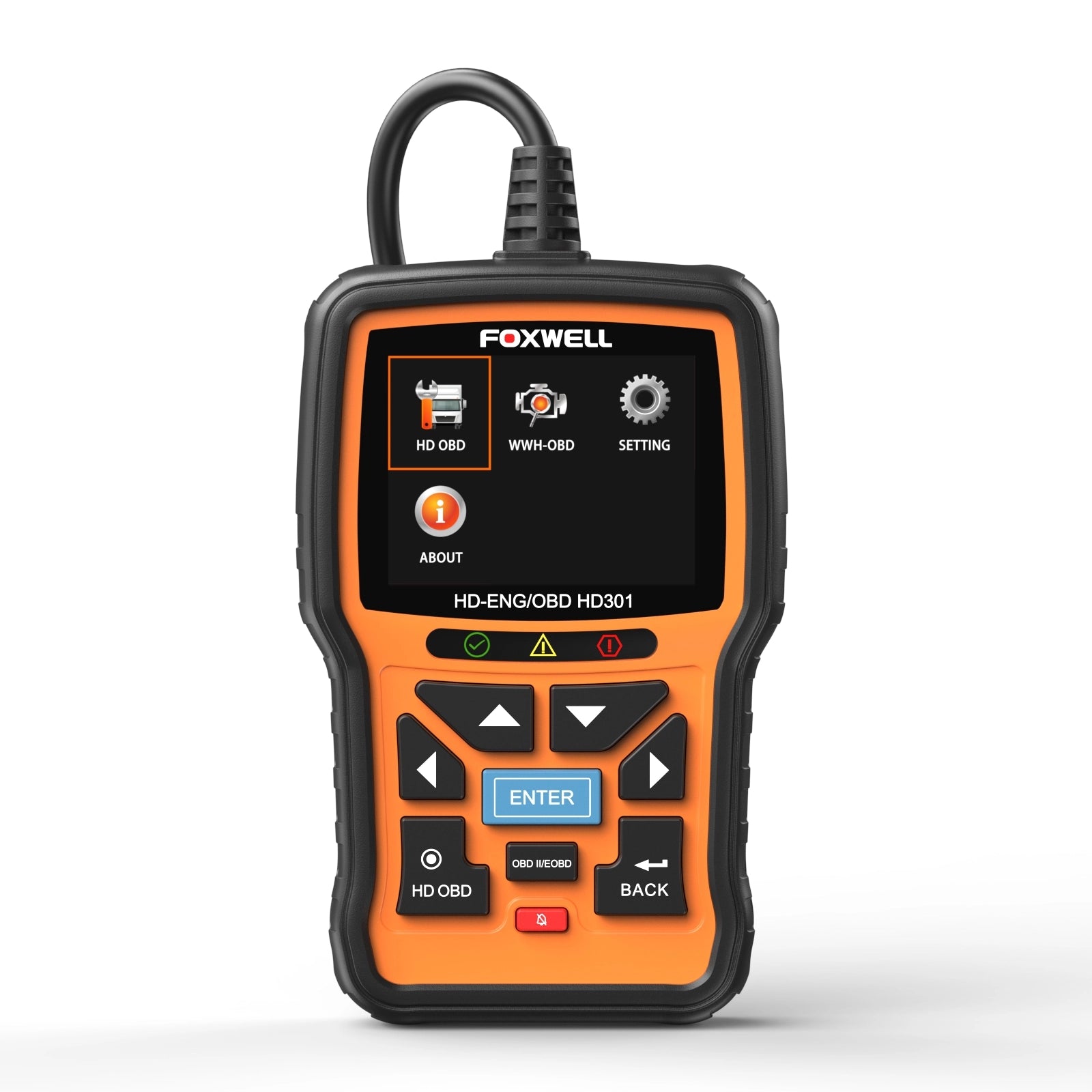 Foxwell HD301 Heavy Duty Truck Scanner with Full System Diagnostics,Built-in DTC,  Live Data and HD OBD Functions