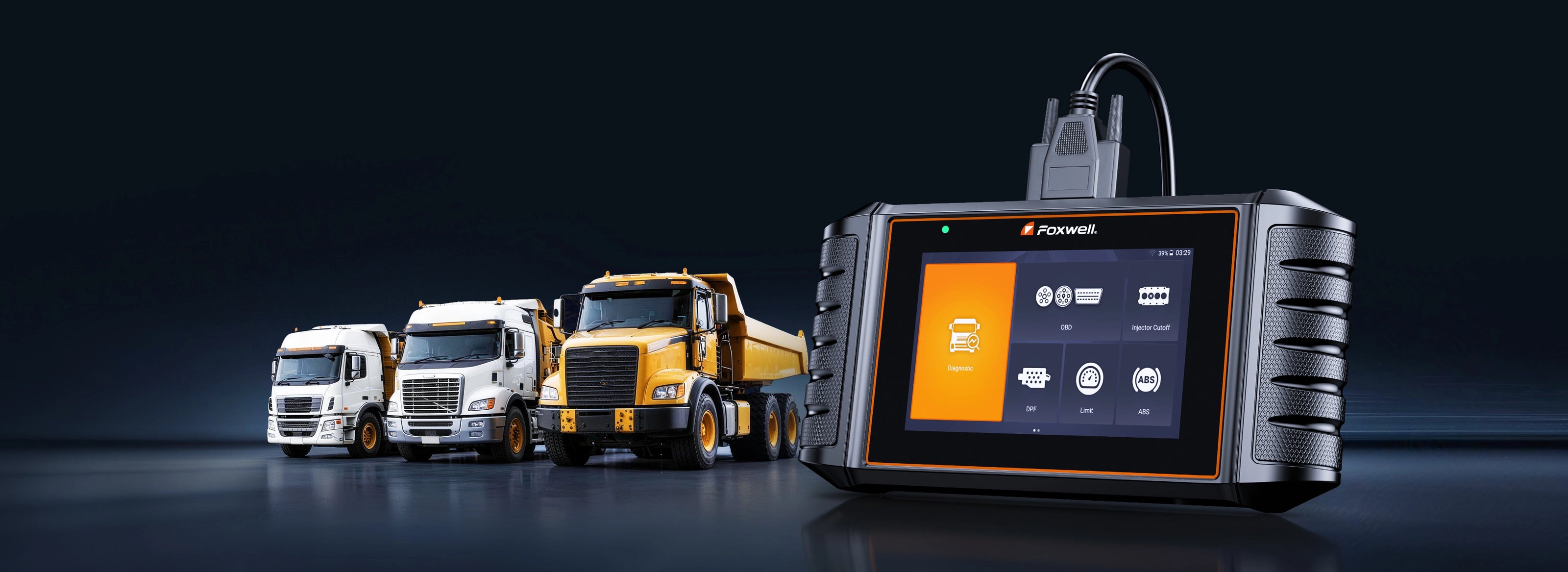 HD500 Heavy Duty Truck Scanner with DPF Regen, Injector Cutoff, Limit Setting, Full System Diesel Diagnostic Scan Tool
