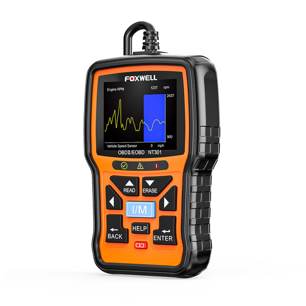 Escáner OBD2 y probador de inyectores FOXWELL NT301