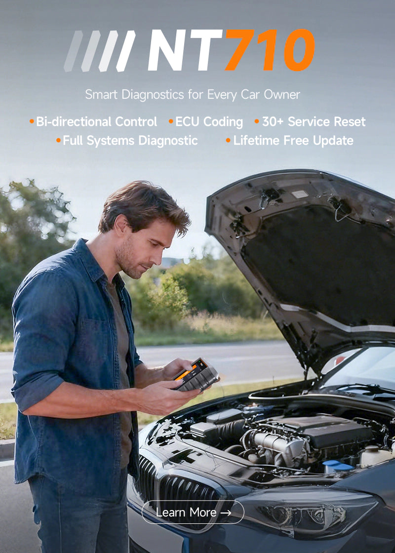 Foxwell NT710 diagnostic tool with lifetime free updates, full system diagnostics, 30 special functions, best-selling and highly rated
