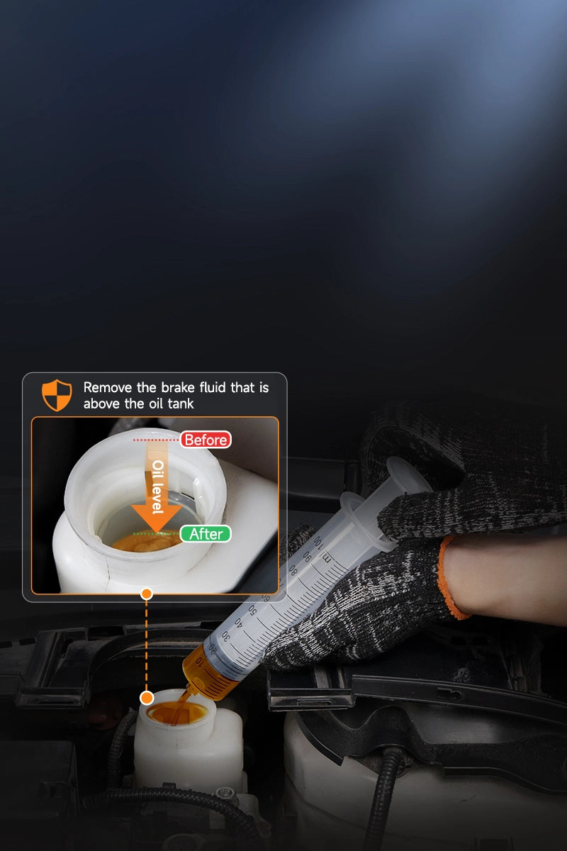 Use the Withdrawal Device to Remove Excess Brake Fluid