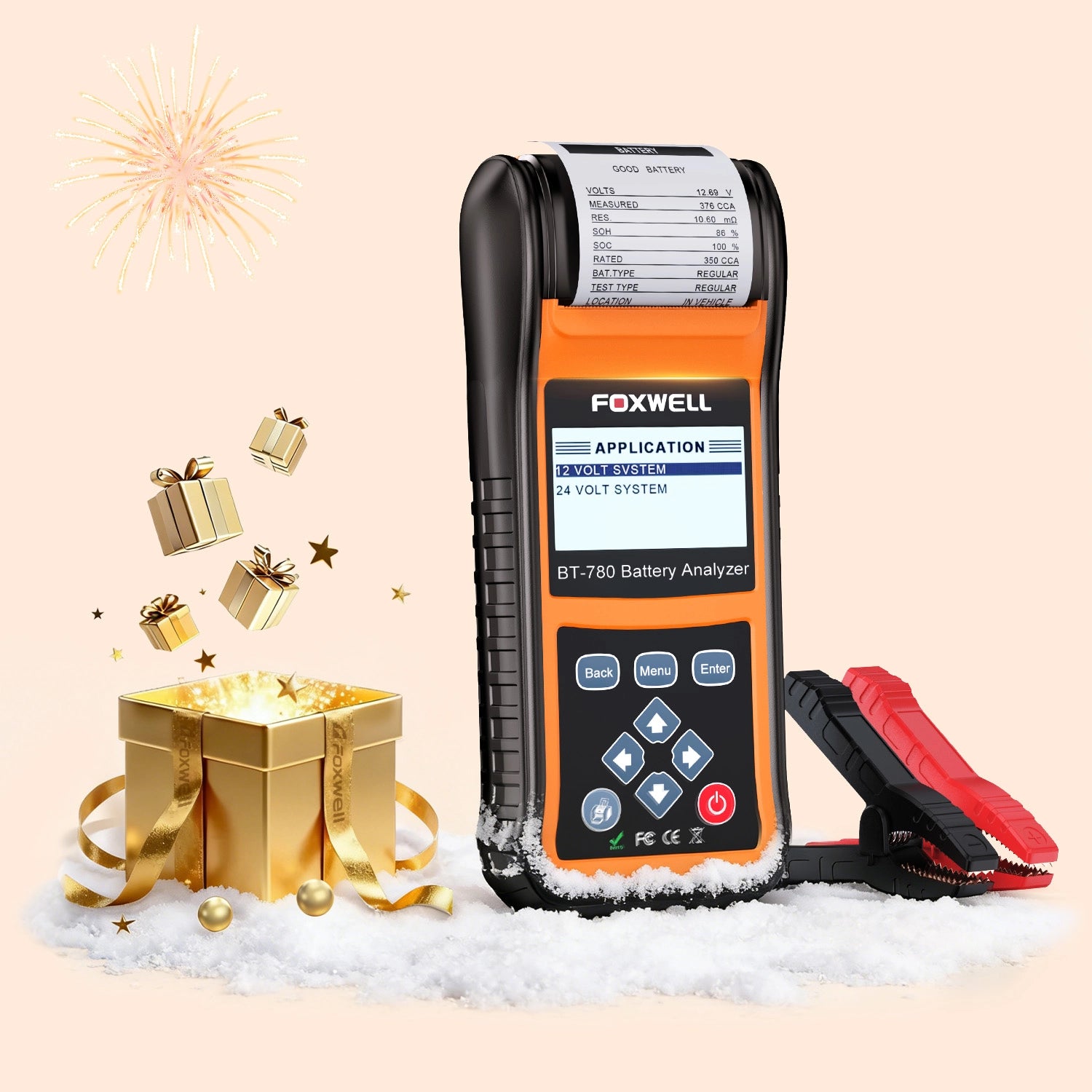 Foxwell BT780 Automotive Battery Load Tester 6V 12V 24V with Printer