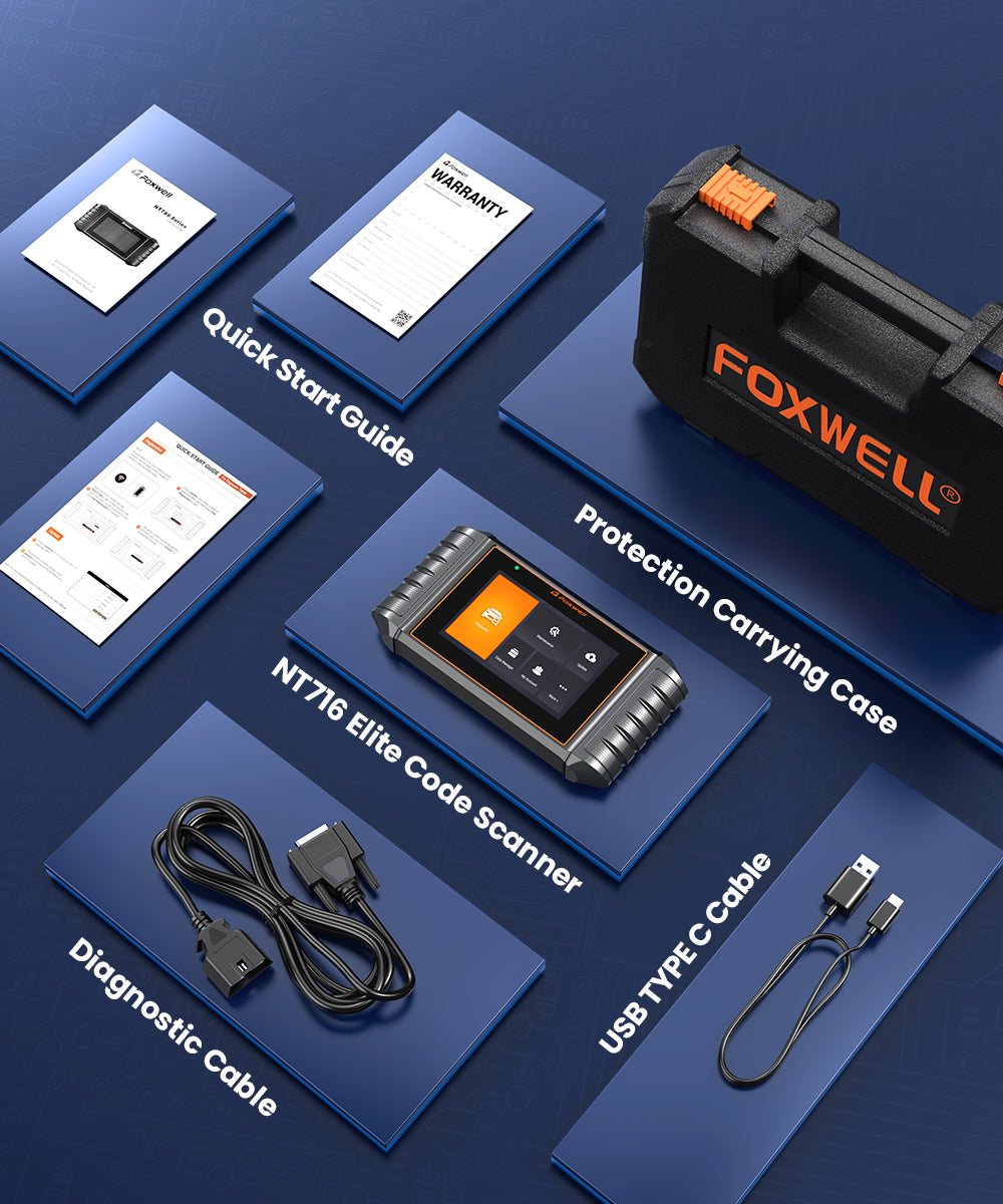 Foxwell NT716 OBD2 Enhanced Diagnostic Scanner With 4 System Diagnosti