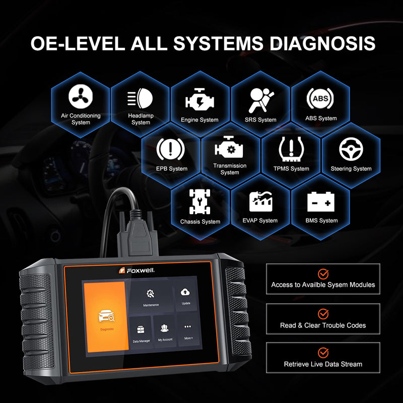 Foxwell NT710 Supports OE-Level Full-System Diagnosis