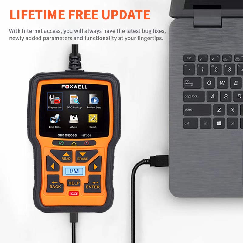 Foxwell NT301 OBDII/EOBD Diagnostic Code Reader and Scanner